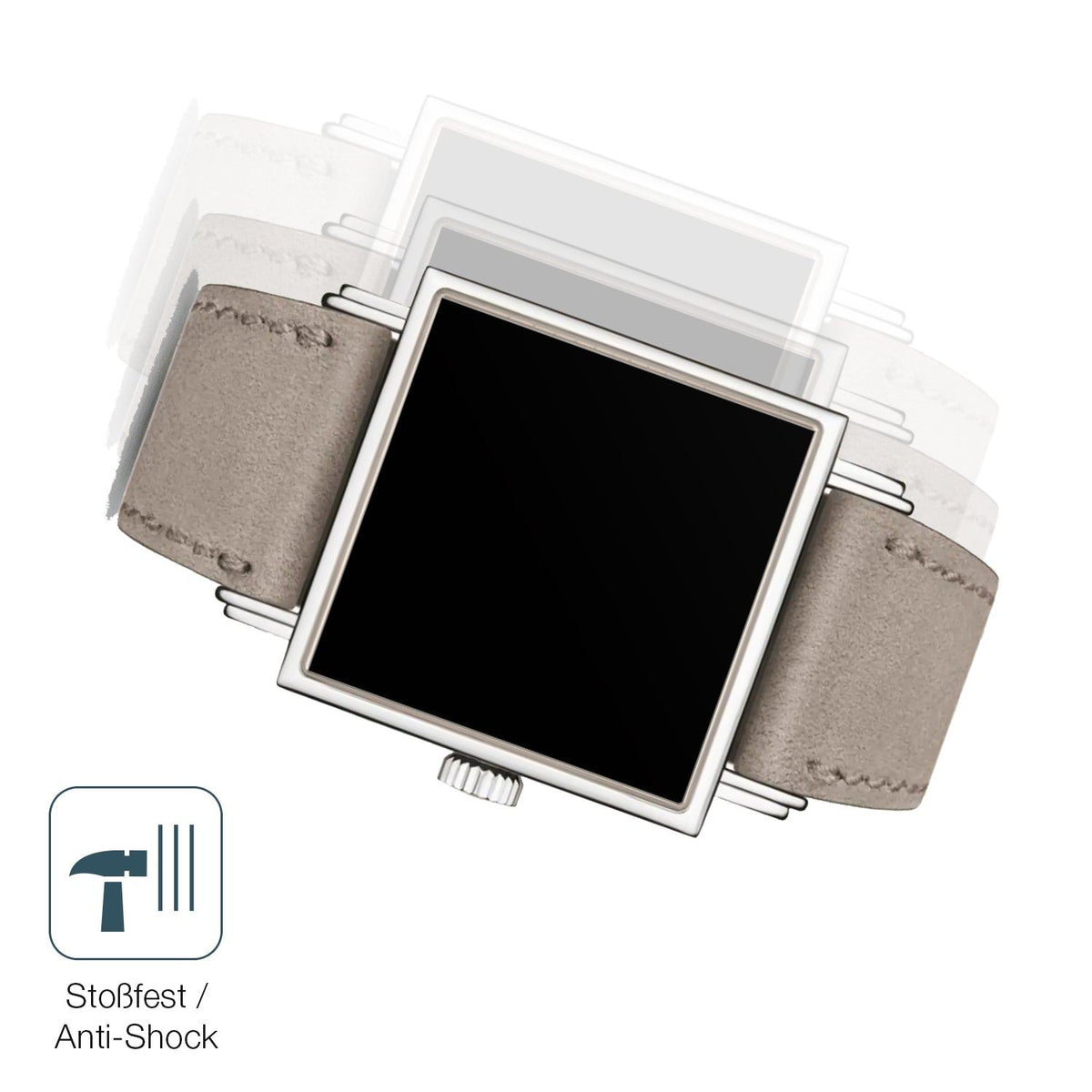 2x Screen Protector for NOMOS Glashütte Tetra 27 matte Flexible Glass 9H dipos