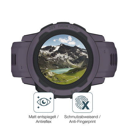 9H Hartbeschichtete, flexible Folie passend zugeschnitten für Garmin Instinct 2S (45mm)