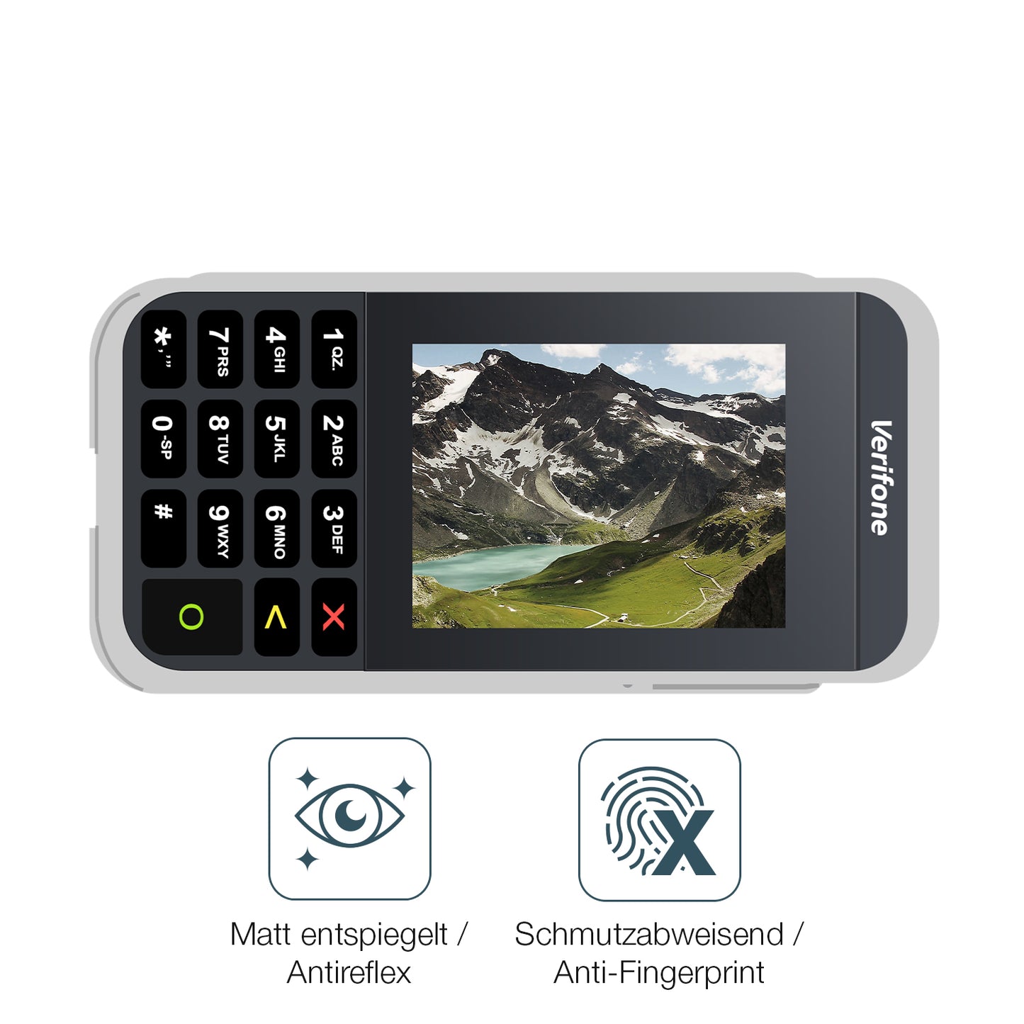 4x Schutzfolie matt für Verifone e285 Display-Schutzfolie