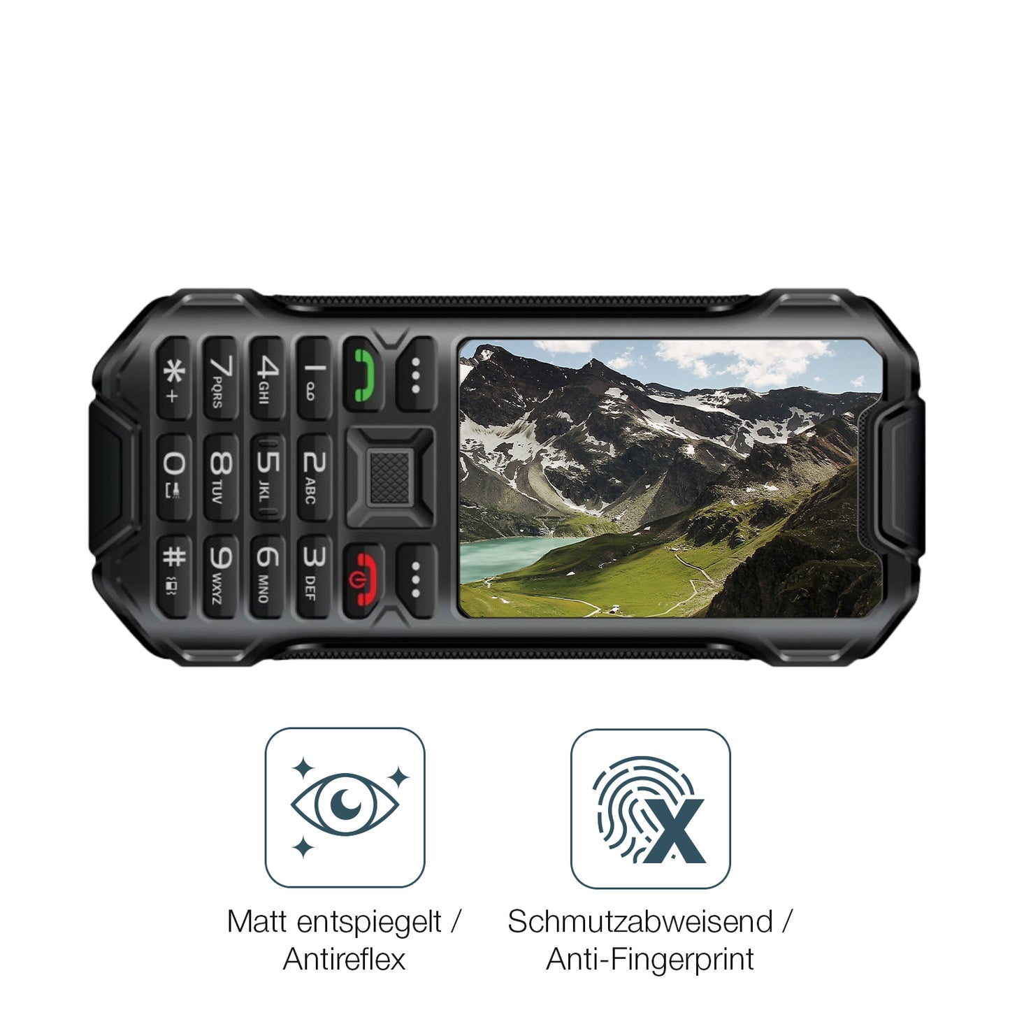 4x Schutzfolie matt für Telware IP68 Outdoor Handy Display-Schutzfolie