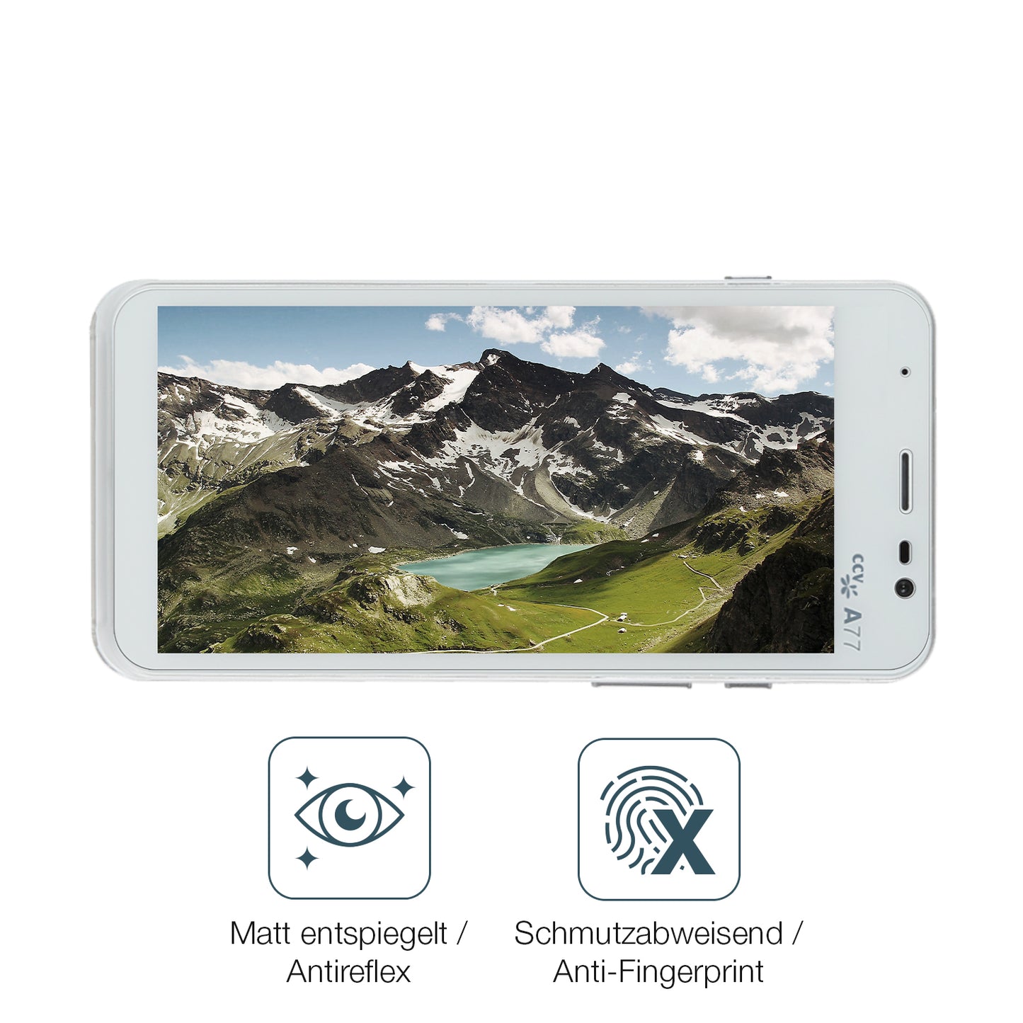 9H Hartbeschichtete, flexible Folie passend zugeschnitten für CCV compact A77