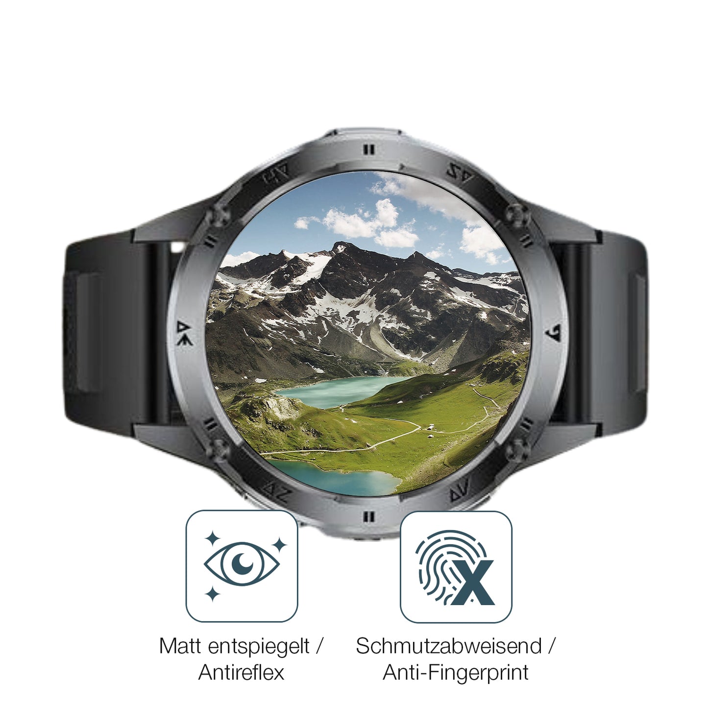 9H Hartbeschichtete, flexible Folie passend zugeschnitten für FOXBOX EF6 1.43 Zoll