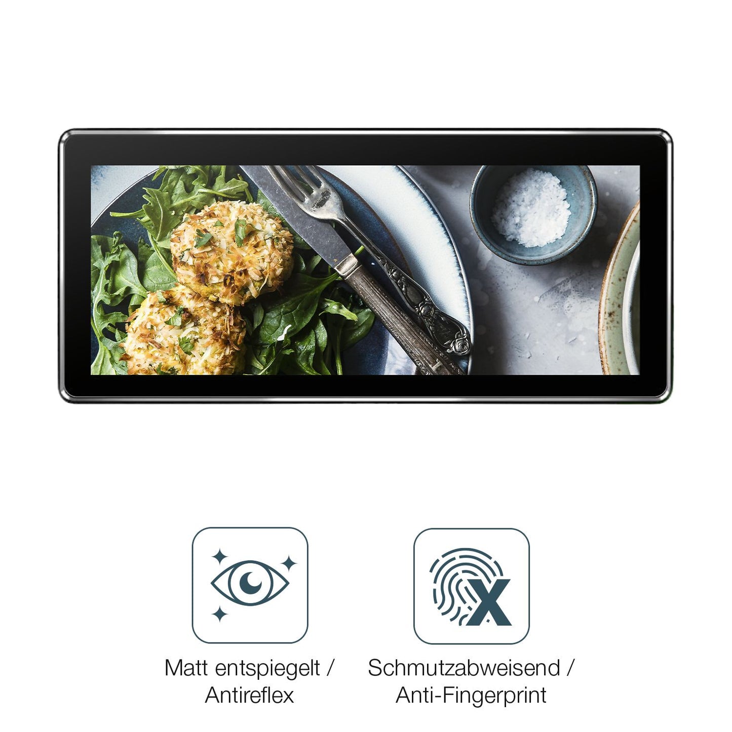 2x Screen Protector for Joying Radio 8.8 Zoll matte Flexible Glass 9H dipos