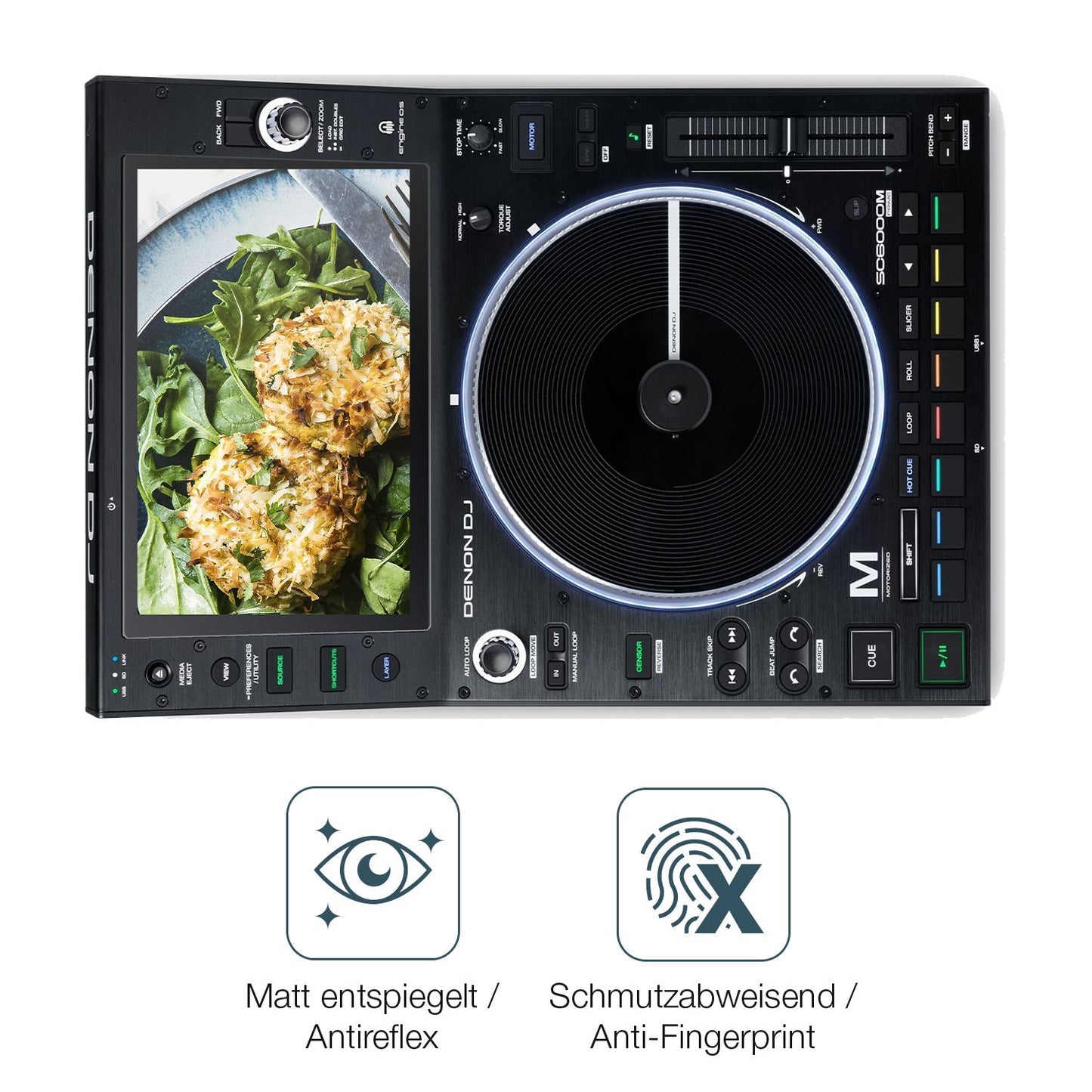 2x Screen Protector for Denon DJ SC6000M Prime Protection Anti Glare dipos