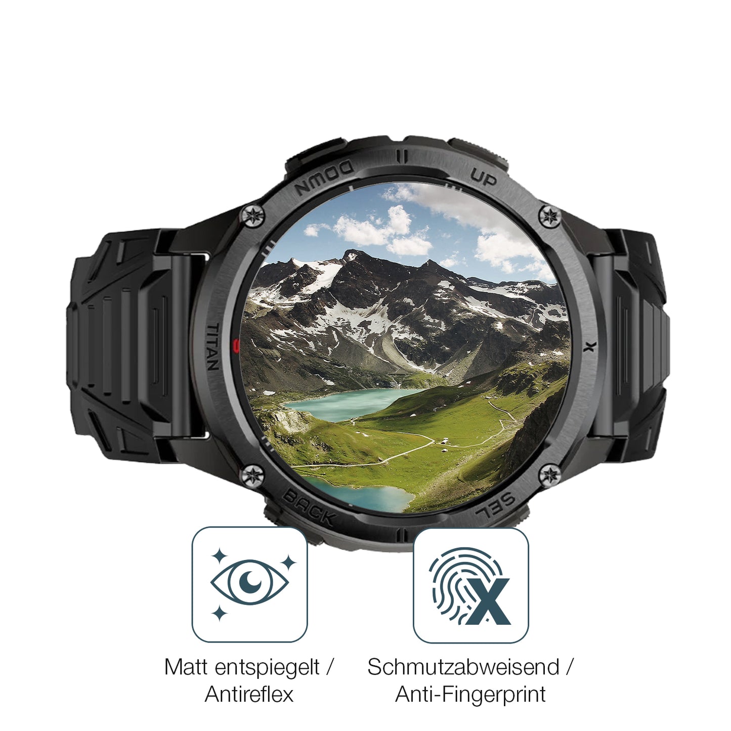 Schutz gegen Kratzer auf dem MaxCom Titan Chronos GPS Glas durch Schlüssel oder Ähnliches