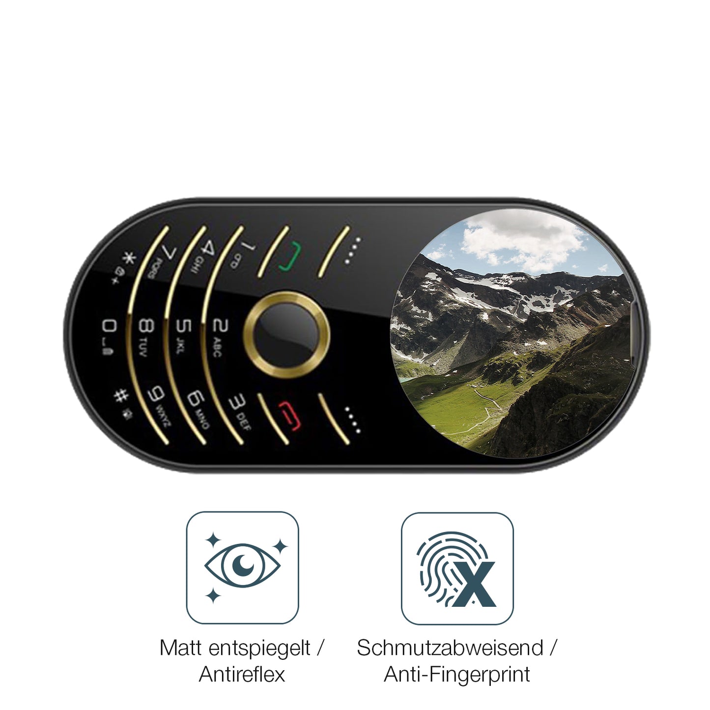Schutz gegen Kratzer auf dem I Kall K59 Circle Glas durch Schlüssel oder Ähnliches