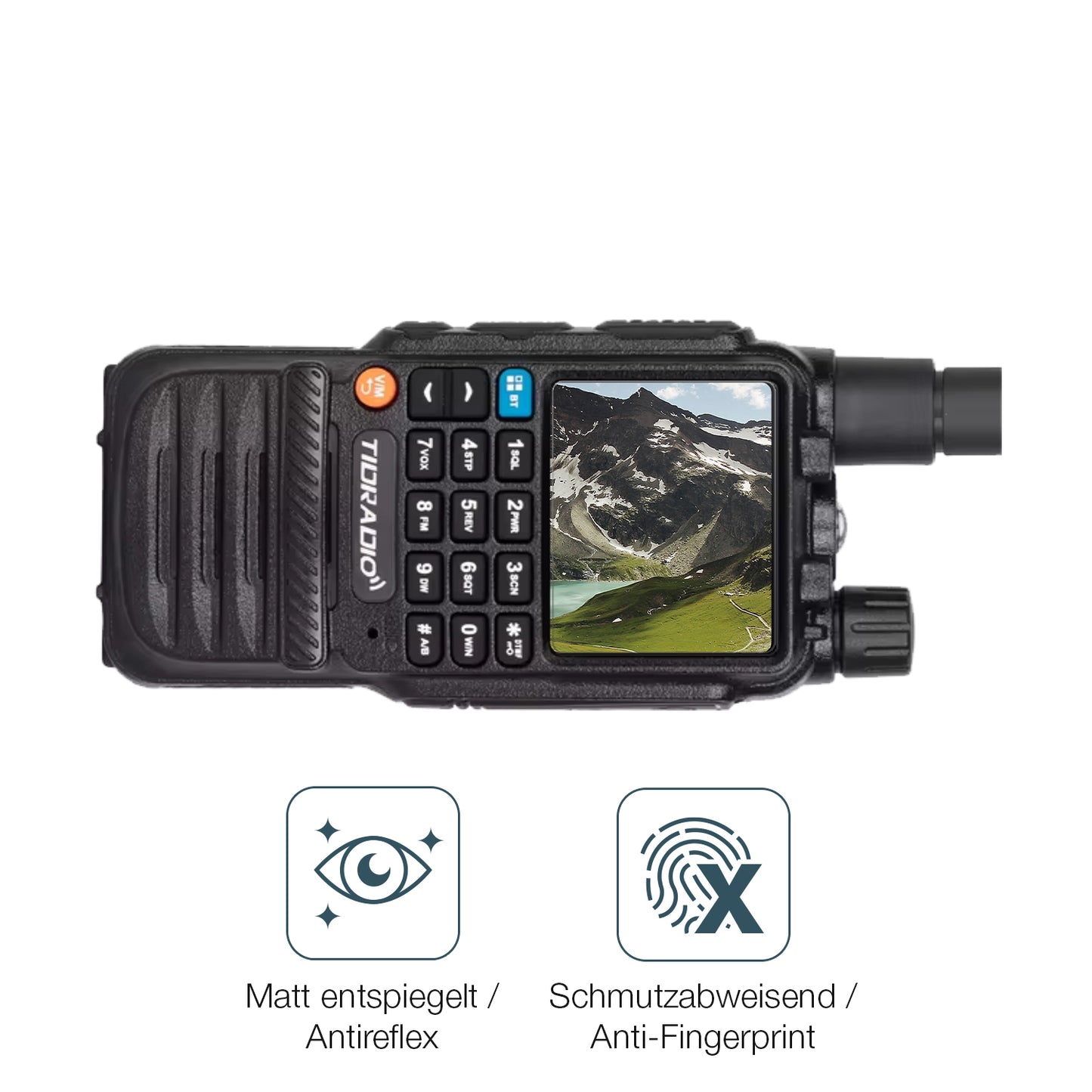 2x 9H Schutzfolie matt für Tidradio TD-H3 Panzerfolie