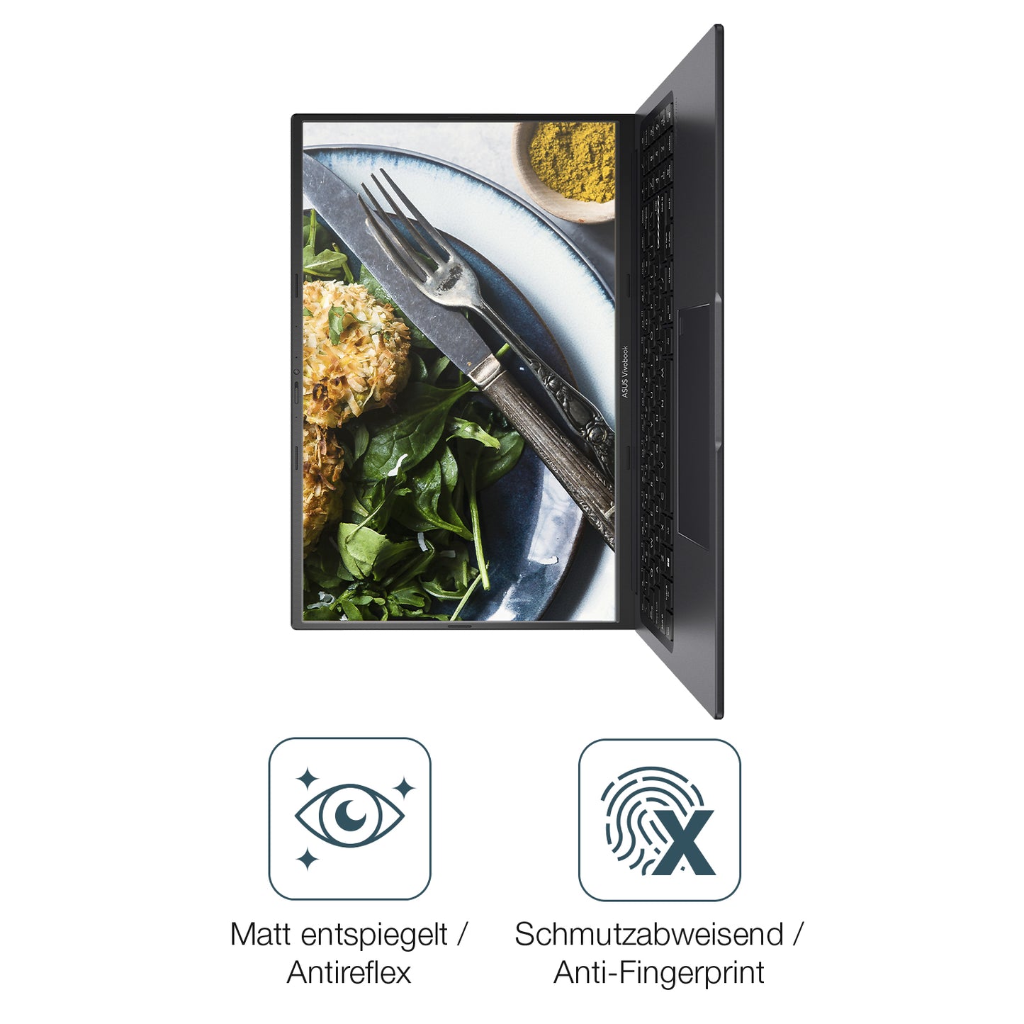 9H Hartbeschichtete, flexible Folie passend zugeschnitten für Asus VivoBook 16X OLED M3604