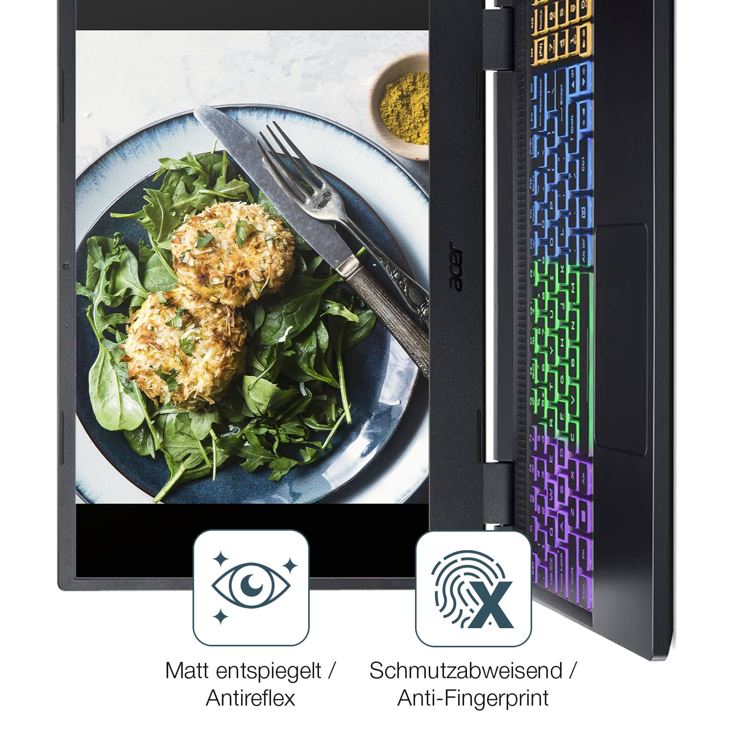 2x 9H Schutzfolie matt für Acer Nitro 5 AN515-58 Panzerfolie
