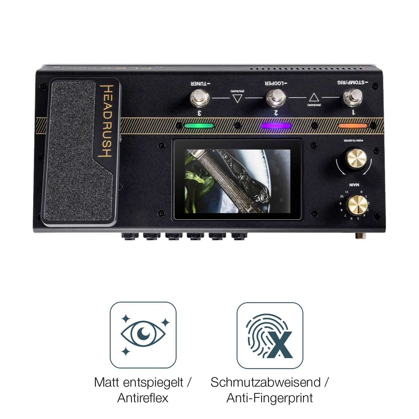 2x 9H Schutzfolie matt für Headrush Flex Prime Panzerfolie