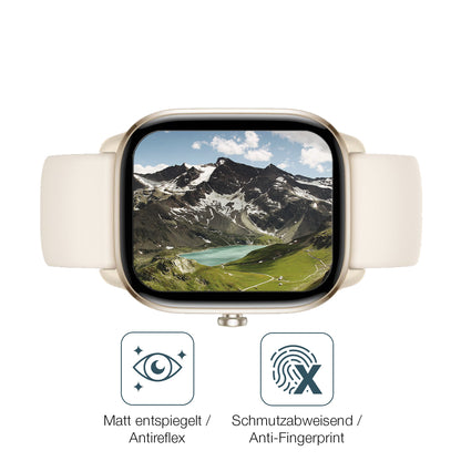 9H Hartbeschichtete, flexible Folie passend zugeschnitten für Amazfit GTS 4 mini