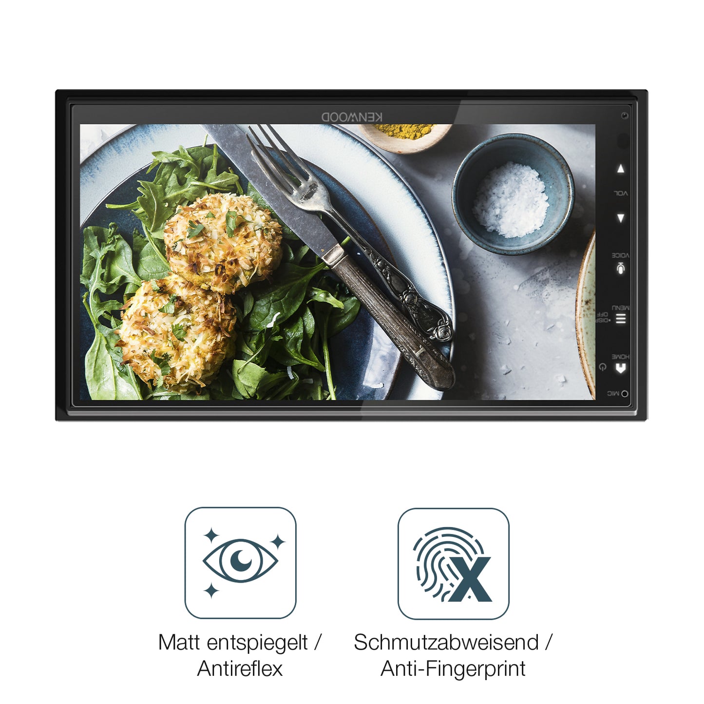 2x Schutzfolie matt für Kenwood DMX6523DABS Display-Schutzfolie