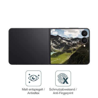4x Schutzfolie matt für Samsung Galaxy Z Flip7 Aussenseite Display-Schutzfolie
