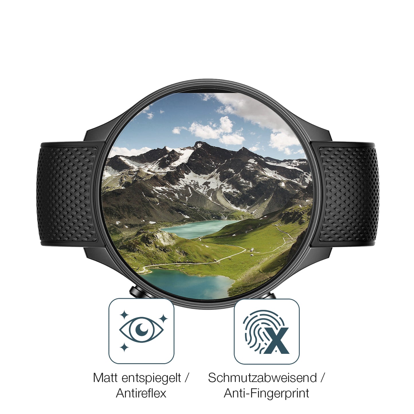 2x 9H Schutzfolie matt für OnePlus Watch 2R Panzerfolie