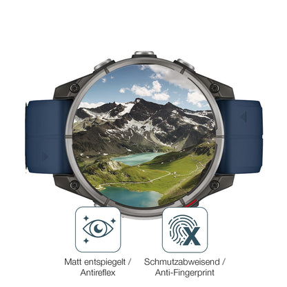 9H Hartbeschichtete, flexible Folie passend zugeschnitten für Garmin Quatix 8 47mm
