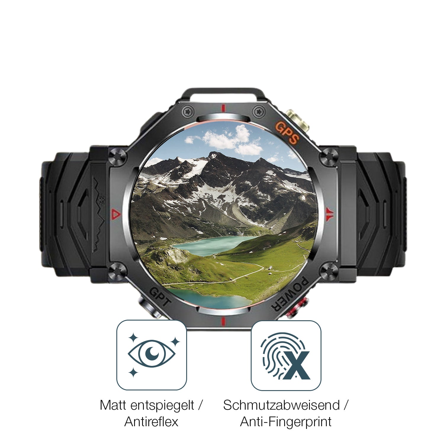 Schutz gegen Kratzer auf dem Rmana KC91 1.39 Zoll Glas durch Schlüssel oder Ähnliches