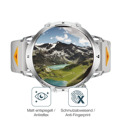 6x Schutzfolie matt für Lige Militär 1.85 Zoll Fitnessuhr Display-Schutzfolie