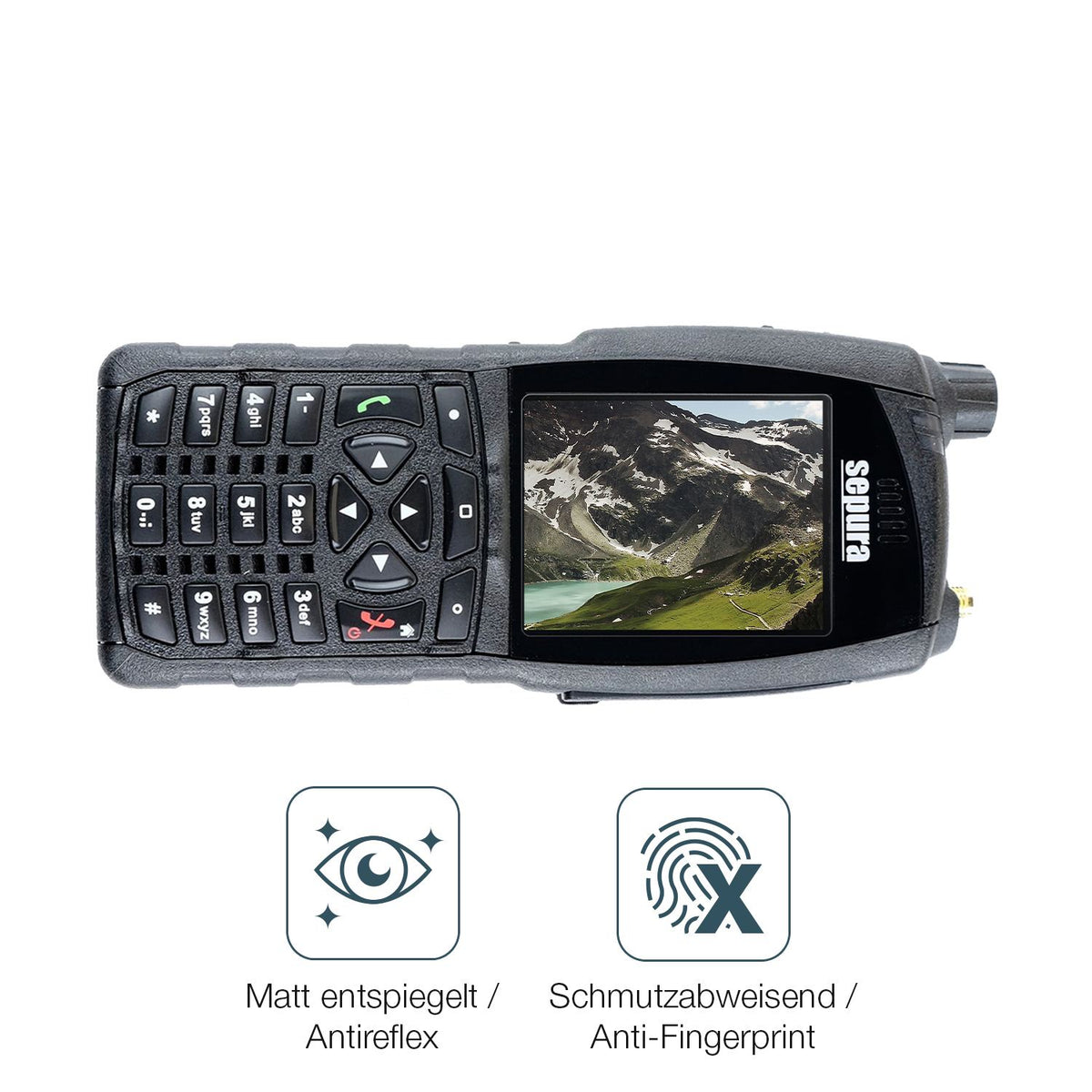 9H Hartbeschichtete, flexible Folie passend zugeschnitten für Sepura SC2020