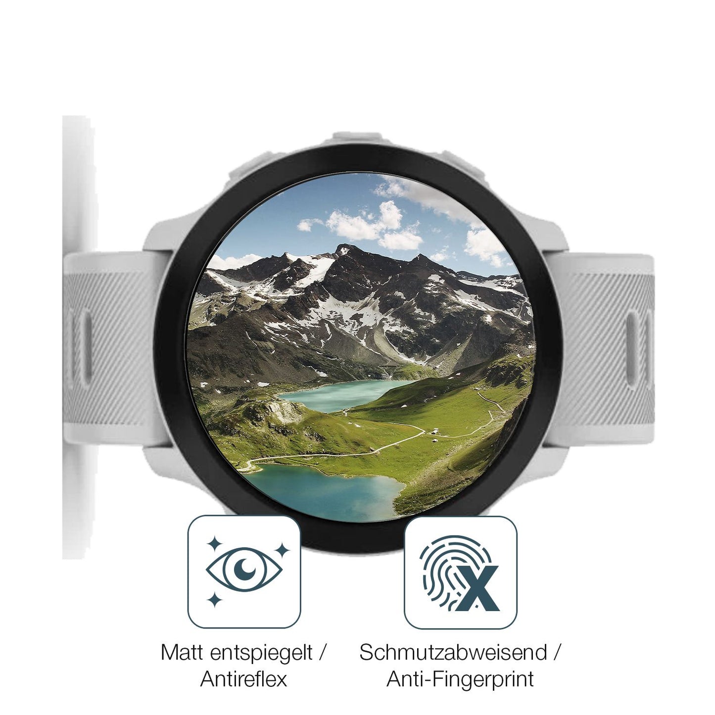 2x Screen Protector for Garmin Forerunner 55 matte Flexible Glass 9H dipos