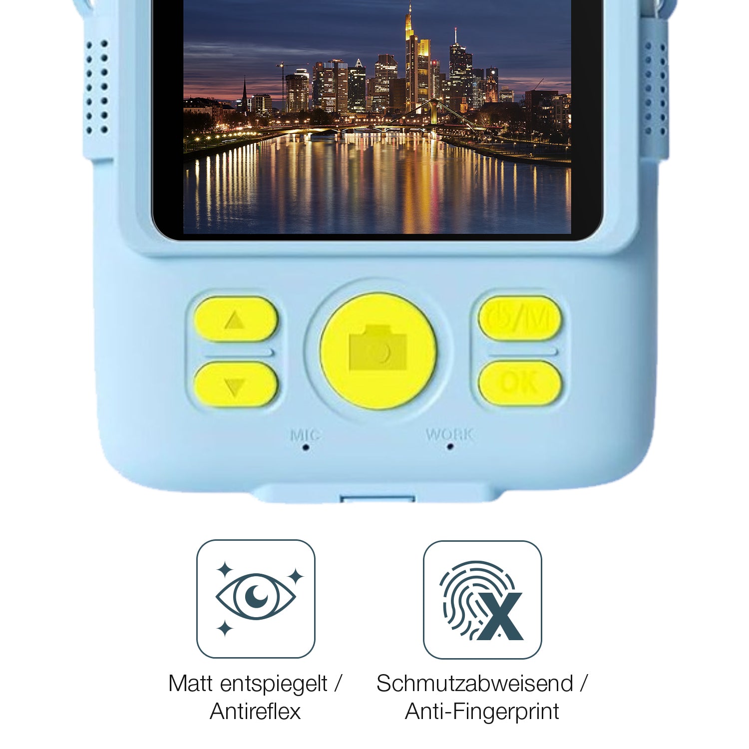 9H Hartbeschichtete, flexible Folie passend zugeschnitten für GKTZ P200-L Kinder Kamera