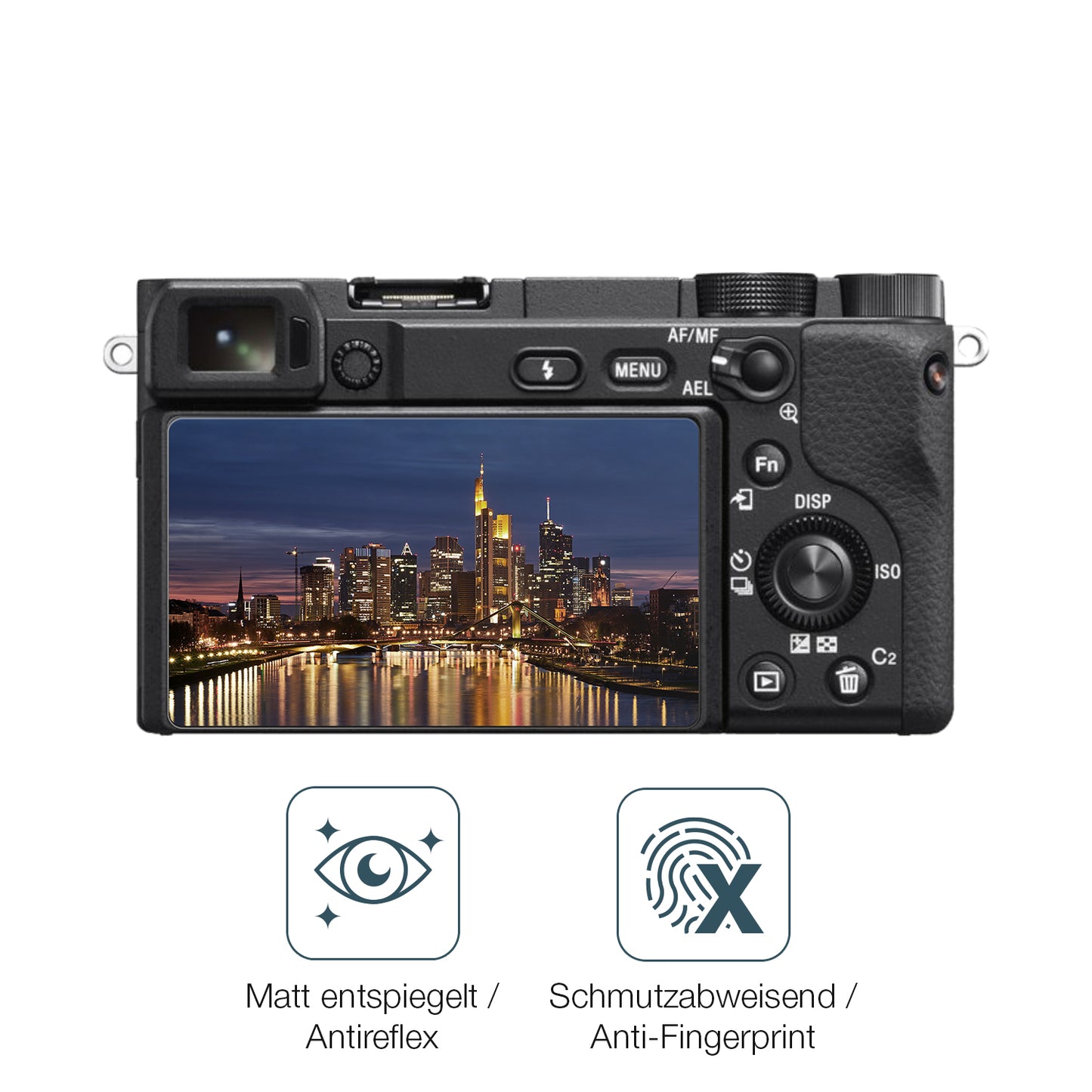 9H Hartbeschichtete, flexible Folie passend zugeschnitten für Sony Alpha 6400A