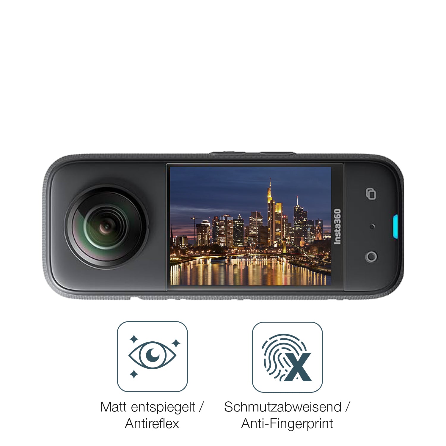 Schutz gegen Kratzer auf dem Akaso 360 Grad Action Cam Glas durch Schlüssel oder Ähnliches