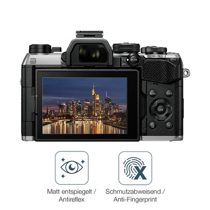 9H Hartbeschichtete, flexible Folie passend zugeschnitten für Olympus OM System OM-5 Mark II