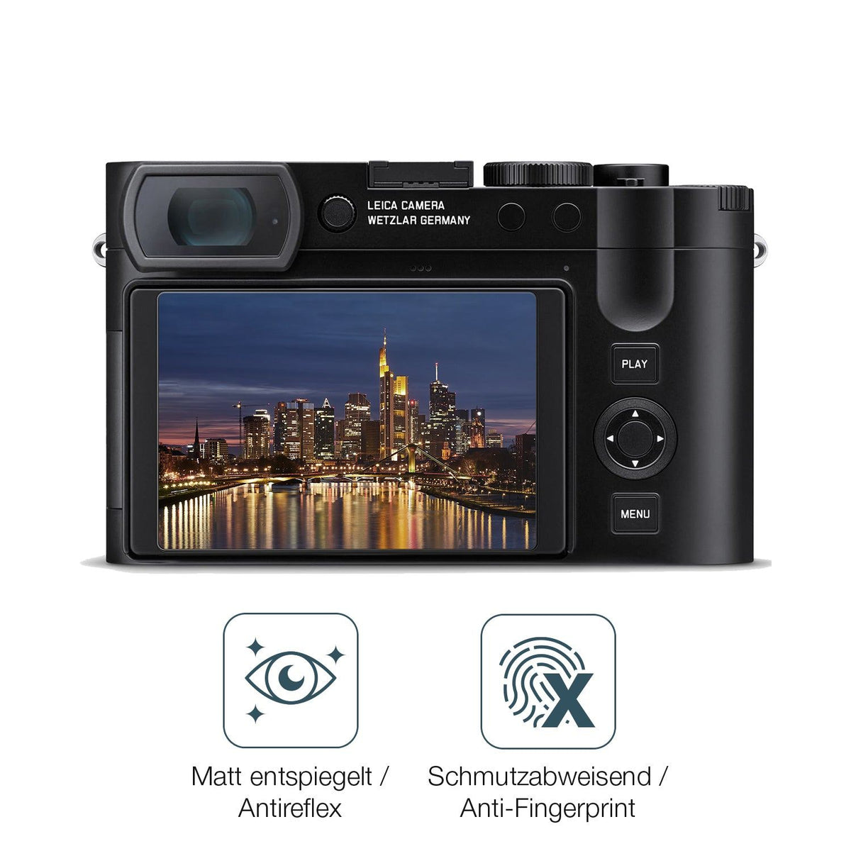 2x Screen Protector for Leica Q3 43 matte Flexible Glass 9H dipos