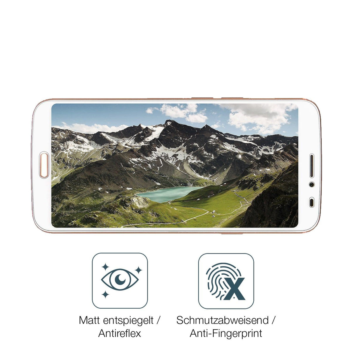 2x Screen Protector for Doro 8080 matte Flexible Glass 9H dipos