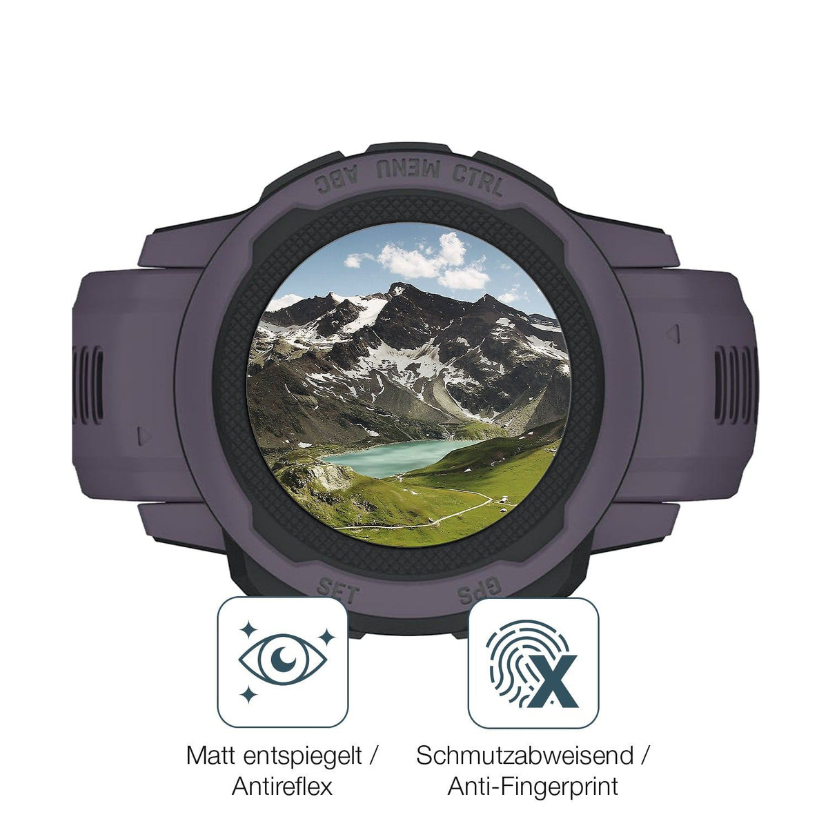 2x Screen Protector for Garmin Instinct 2S (40mm) matte Flexible Glass 9H dipos