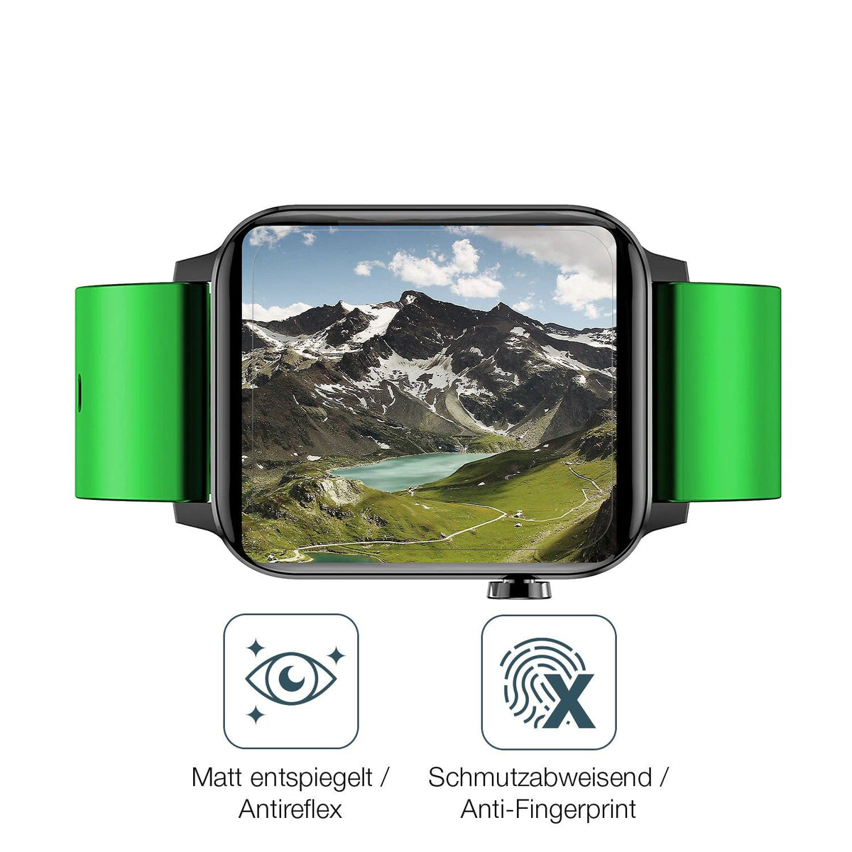 2x Screen Protector for Judneer 1,4 inch Smartwatch matte Flexible Glass 9H
