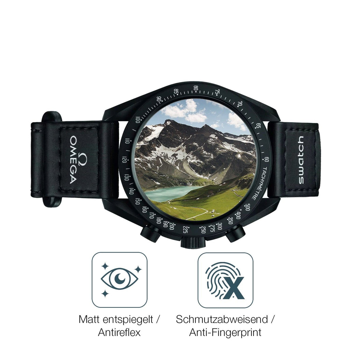 2x Screen Protector for Omega x Swatch Speedmaster Moonswatch matte Flexible