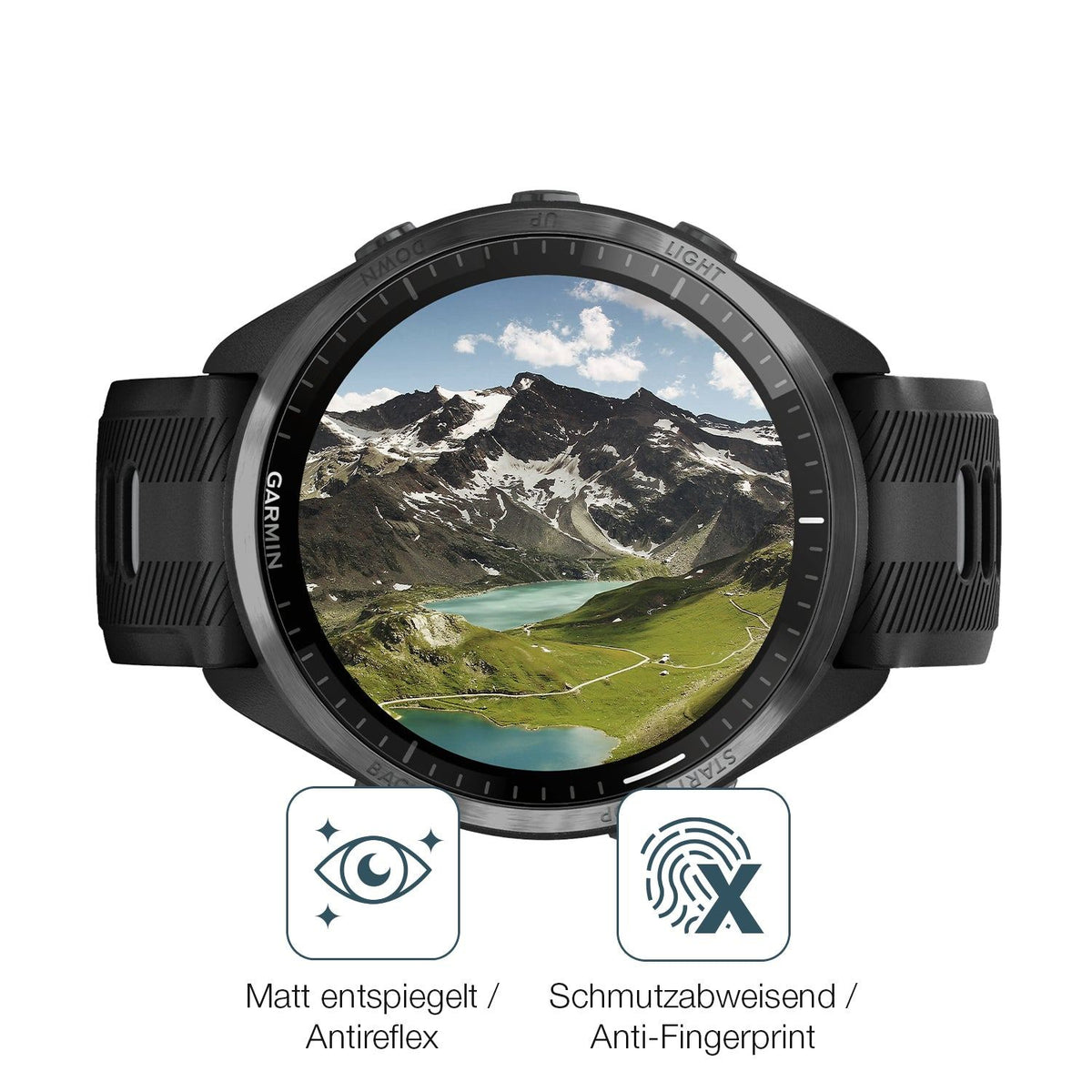 2x Screen Protector for Garmin Forerunner 965 matte Flexible Glass 9H dipos