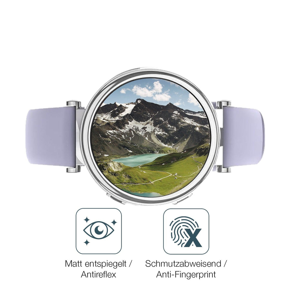2x Screen Protector for Sanorum 1.27 Zoll Smartwatch matte Flexible Glass 9H