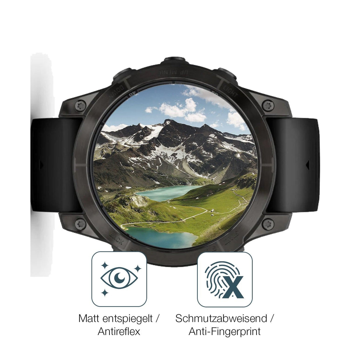2x Screen Protector for Garmin Fenix 7 Pro 51mm matte Flexible Glass 9H dipos