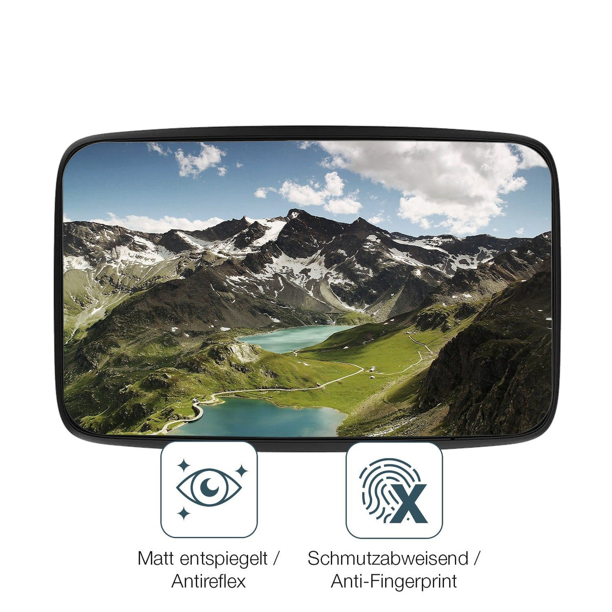 2x Screen Protector for TomTom Go Camper Max (2. Gen) matte Flexible Glass 9H