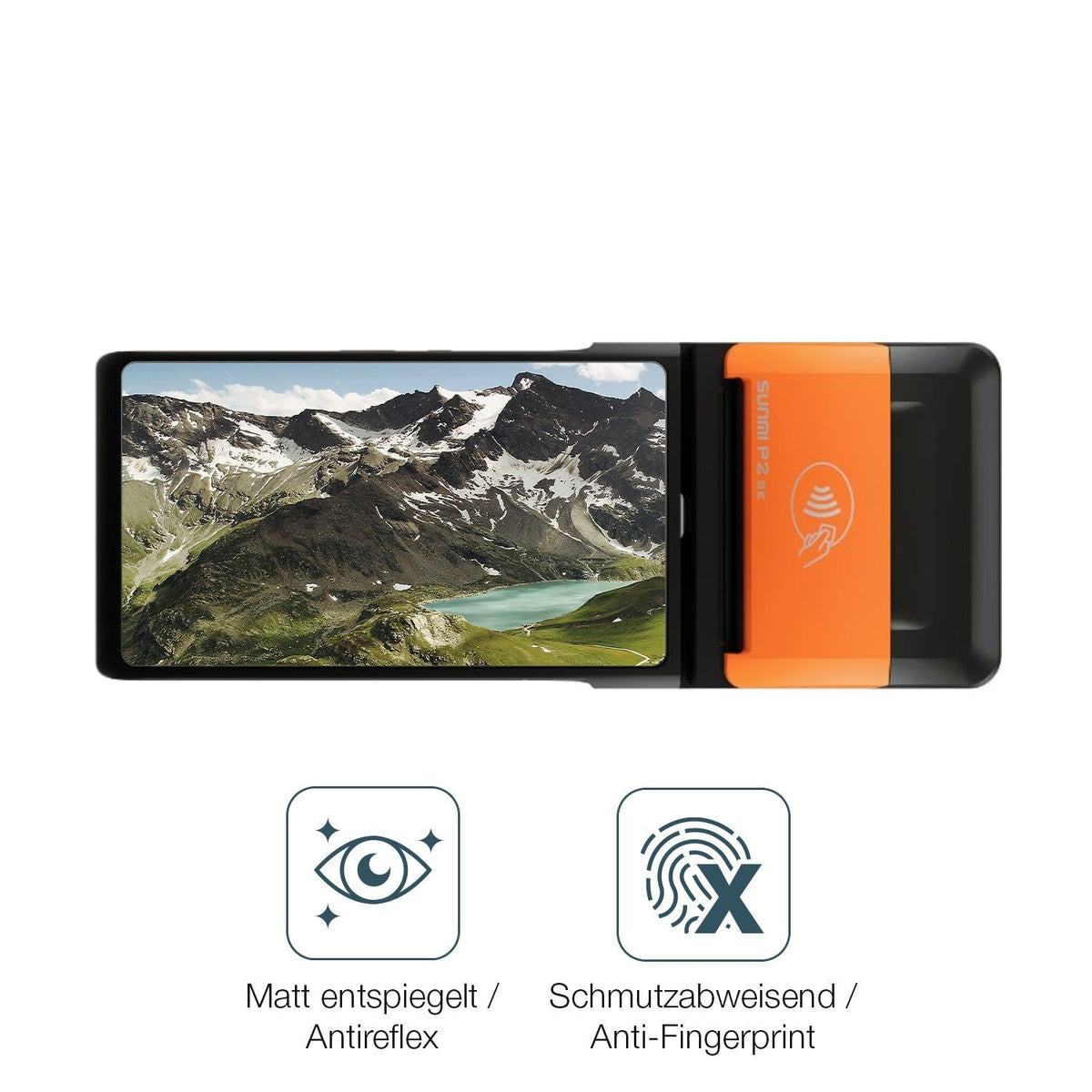 2x Screen Protector for sunmi P2 SE matte Flexible Glass 9H dipos