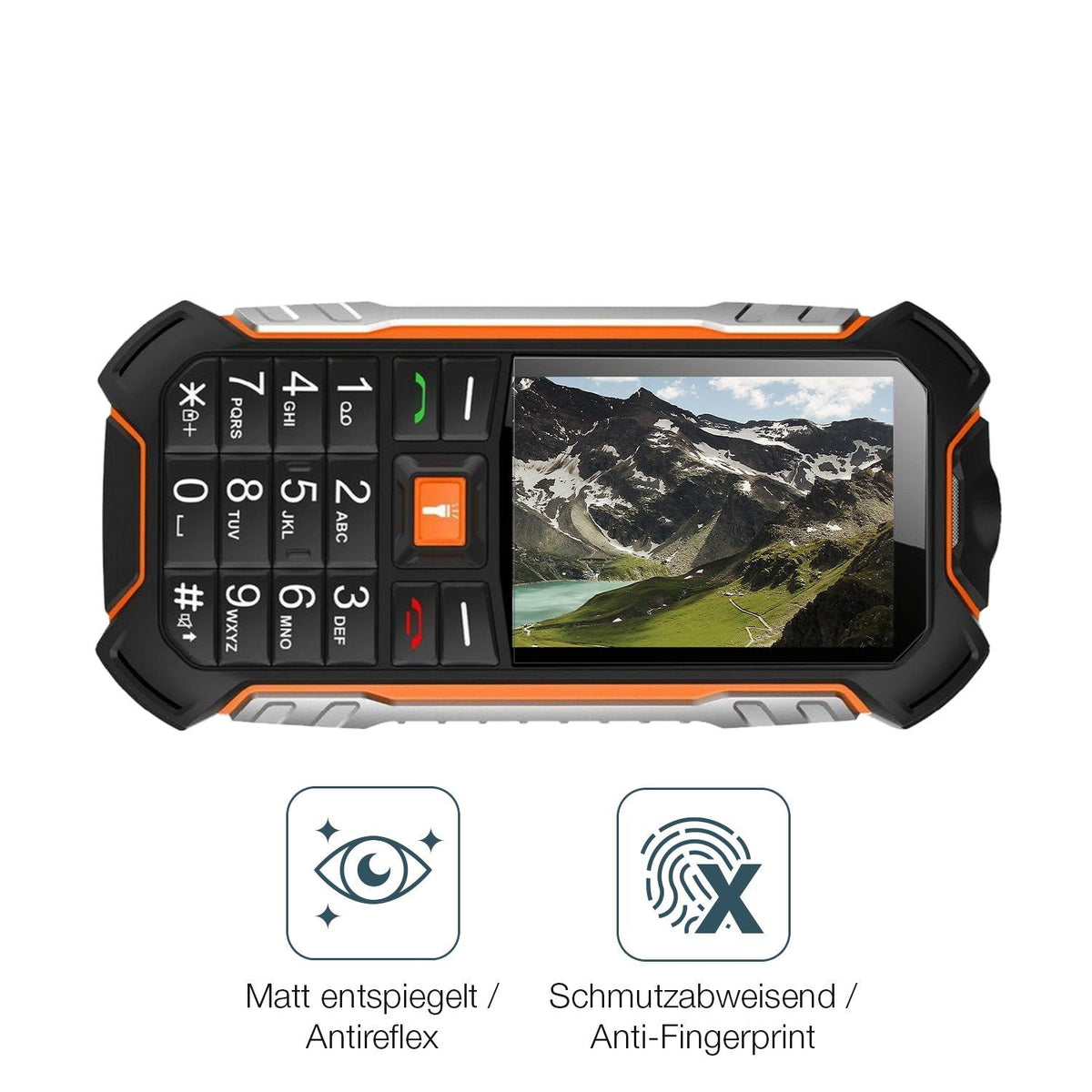 2x Screen Protector for Hammer Boost 2 LTE matte Flexible Glass 9H dipos