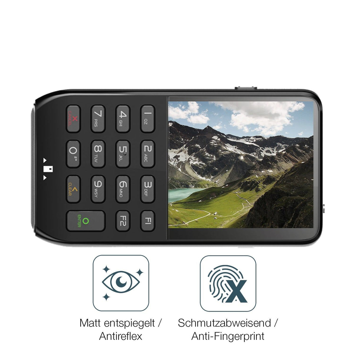 2x Screen Protector for Pax D190 matte Flexible Glass 9H dipos