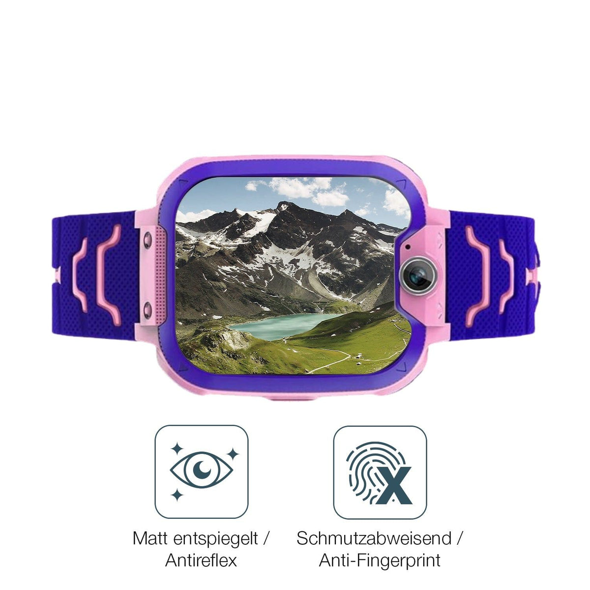 2x Screen Protector for Kesasohe Smartwatch Kinder matte Flexible Glass 9H dipos