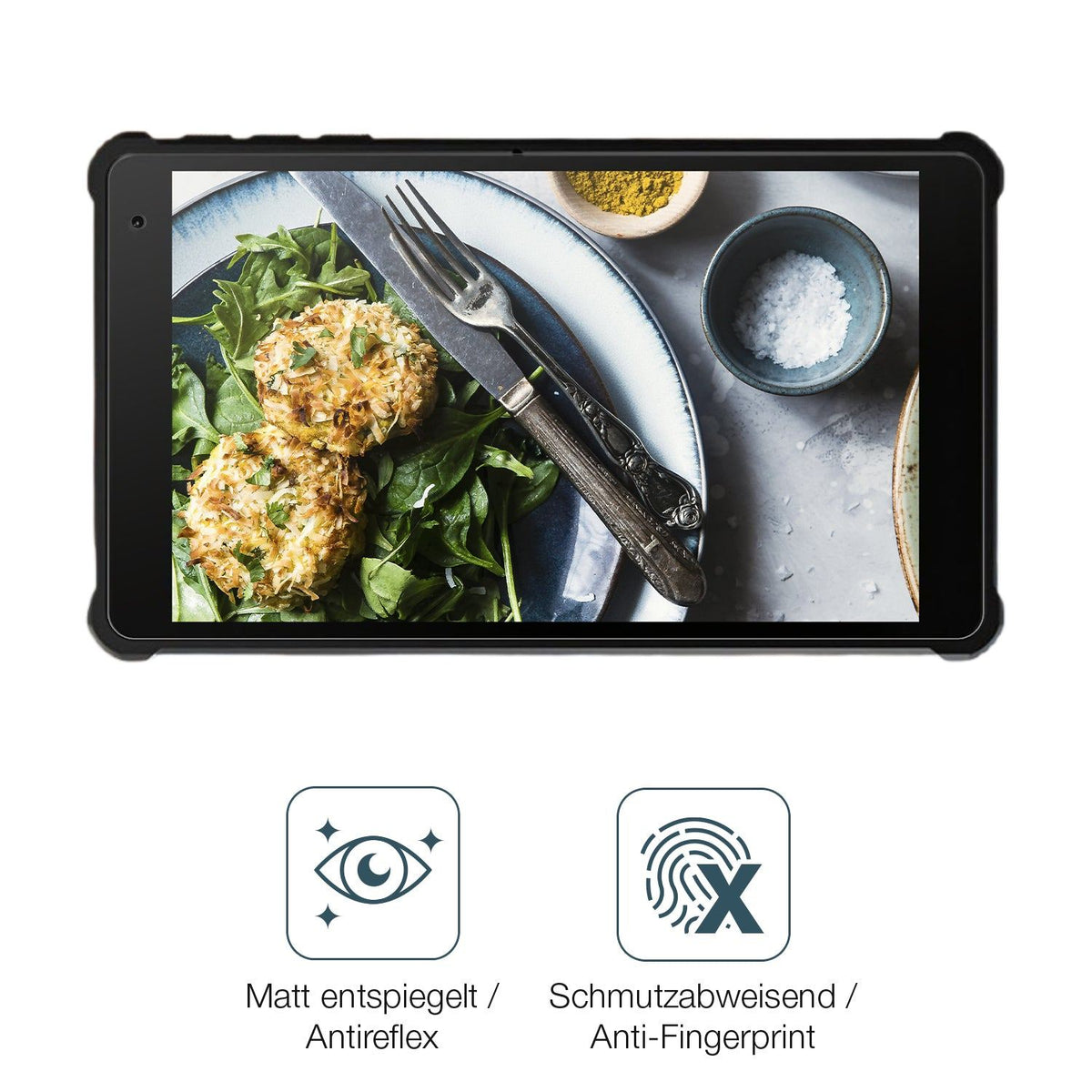 2x Screen Protector for Pritom 7 Zoll Tablet matte Flexible Glass 9H dipos