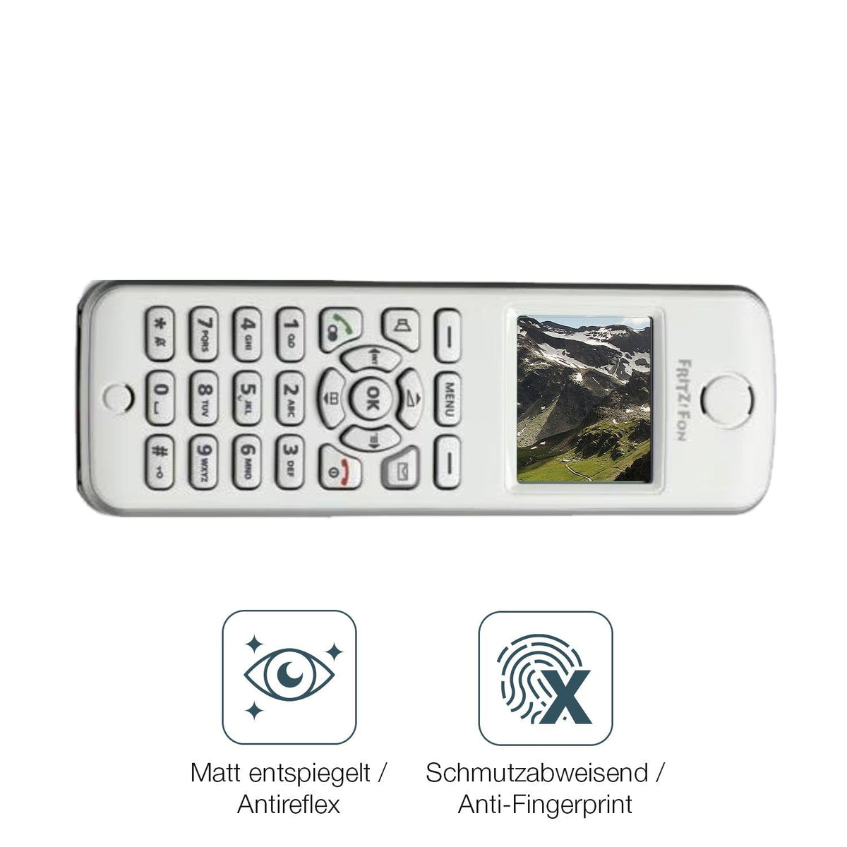 2x Screen Protector for FRITZ! FON M2 Dect matte Flexible Glass 9H dipos