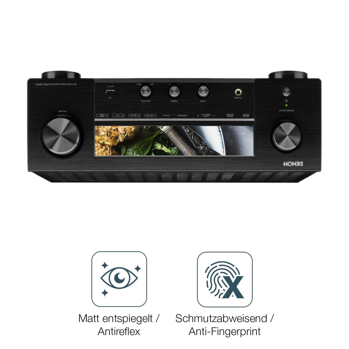 2x Screen Protector for Denon DRA-800H matte Flexible Glass 9H dipos