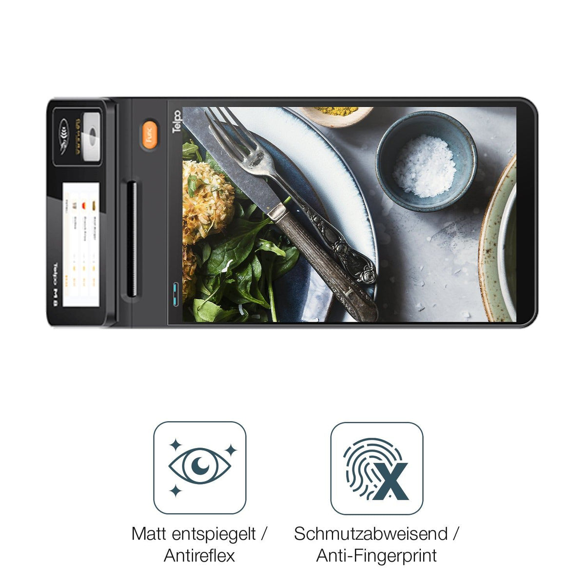2x Screen Protector for Telpo M10 Back-Display matte Flexible Glass 9H dipos