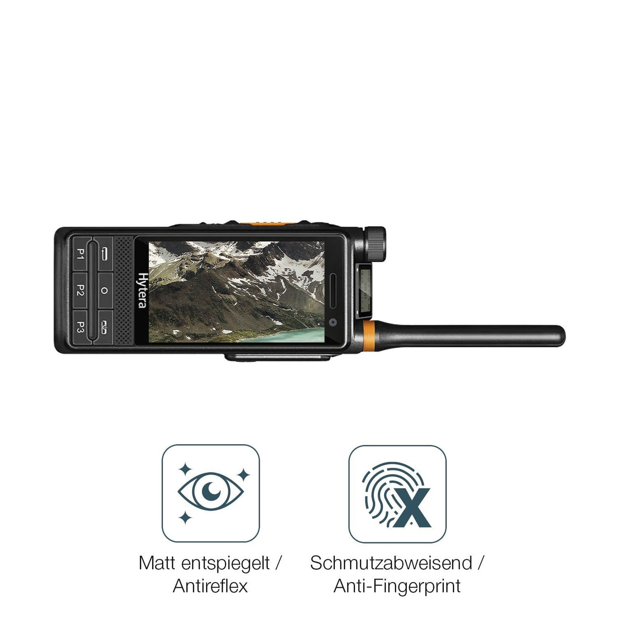 2x Screen Protector for Hytera PDC680 matte Flexible Glass 9H dipos