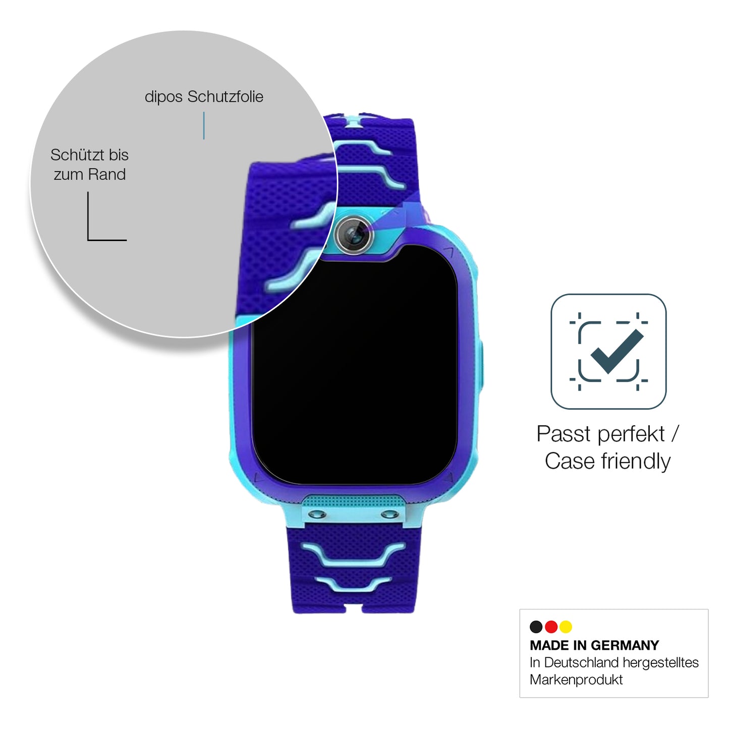 2x 9H Schutzfolie matt für Jubunrer Bleu Kids Smartwatch Panzerfolie