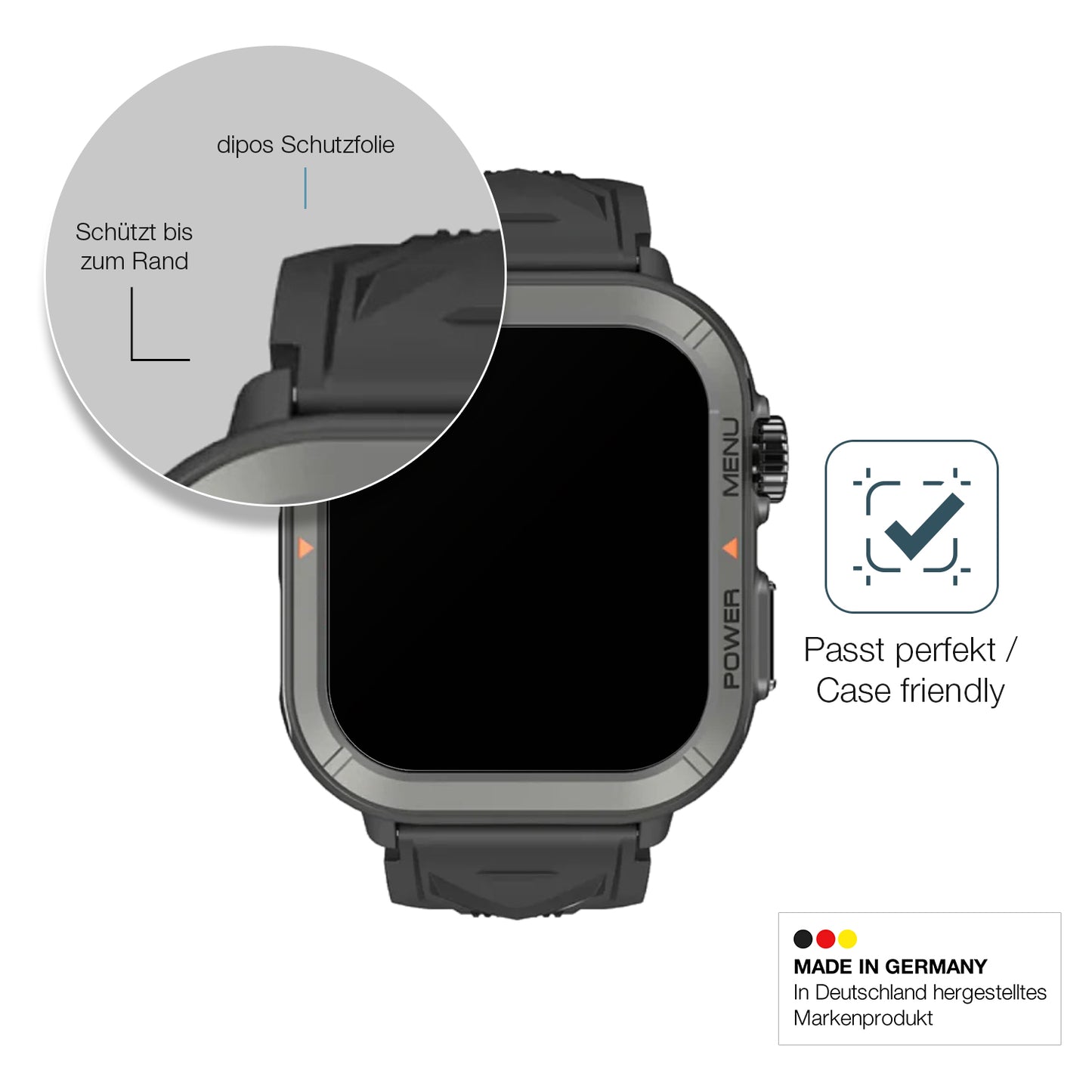2x 9H Schutzfolie matt für Blackview W30 Smartwatch 1.91 Zoll Panzerfolie