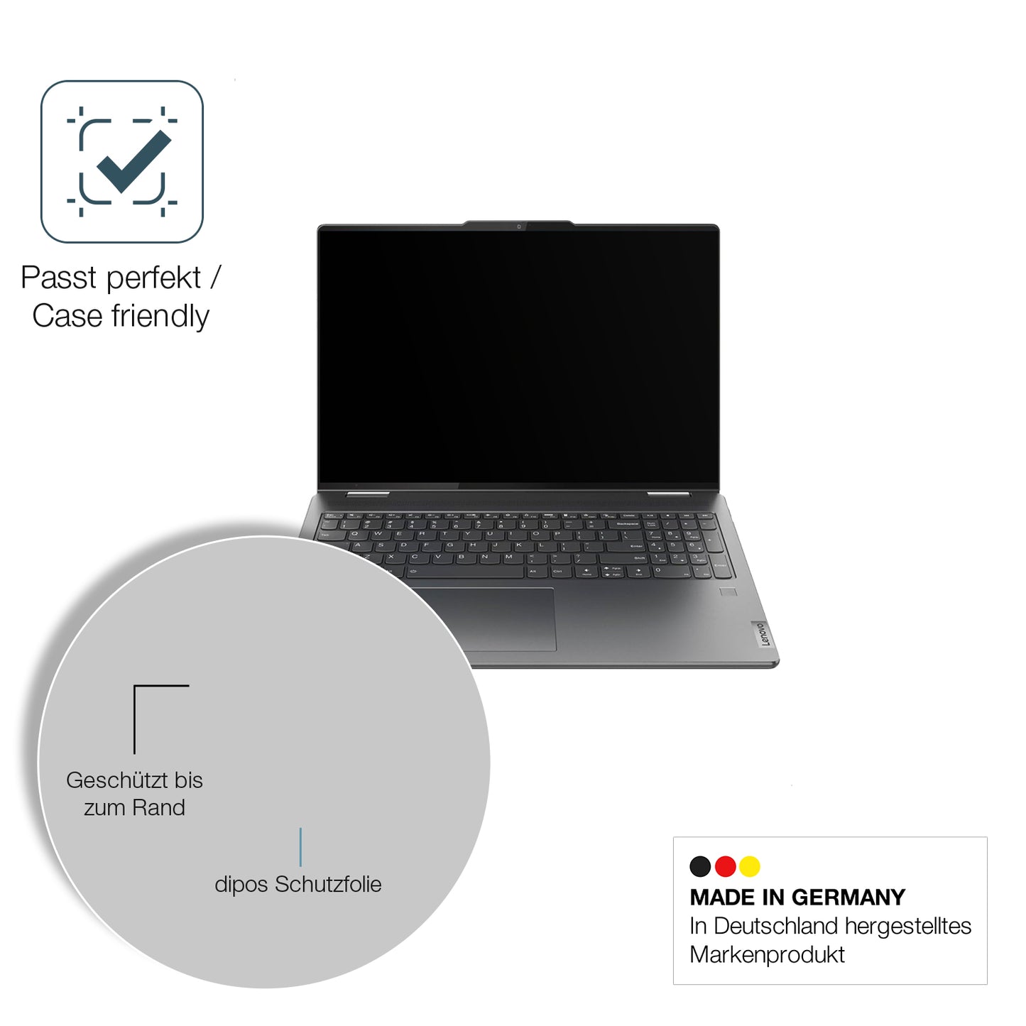 2x 9H Schutzfolie matt für Lenovo Yoga 7i Gen 10 14 Zoll Panzerfolie