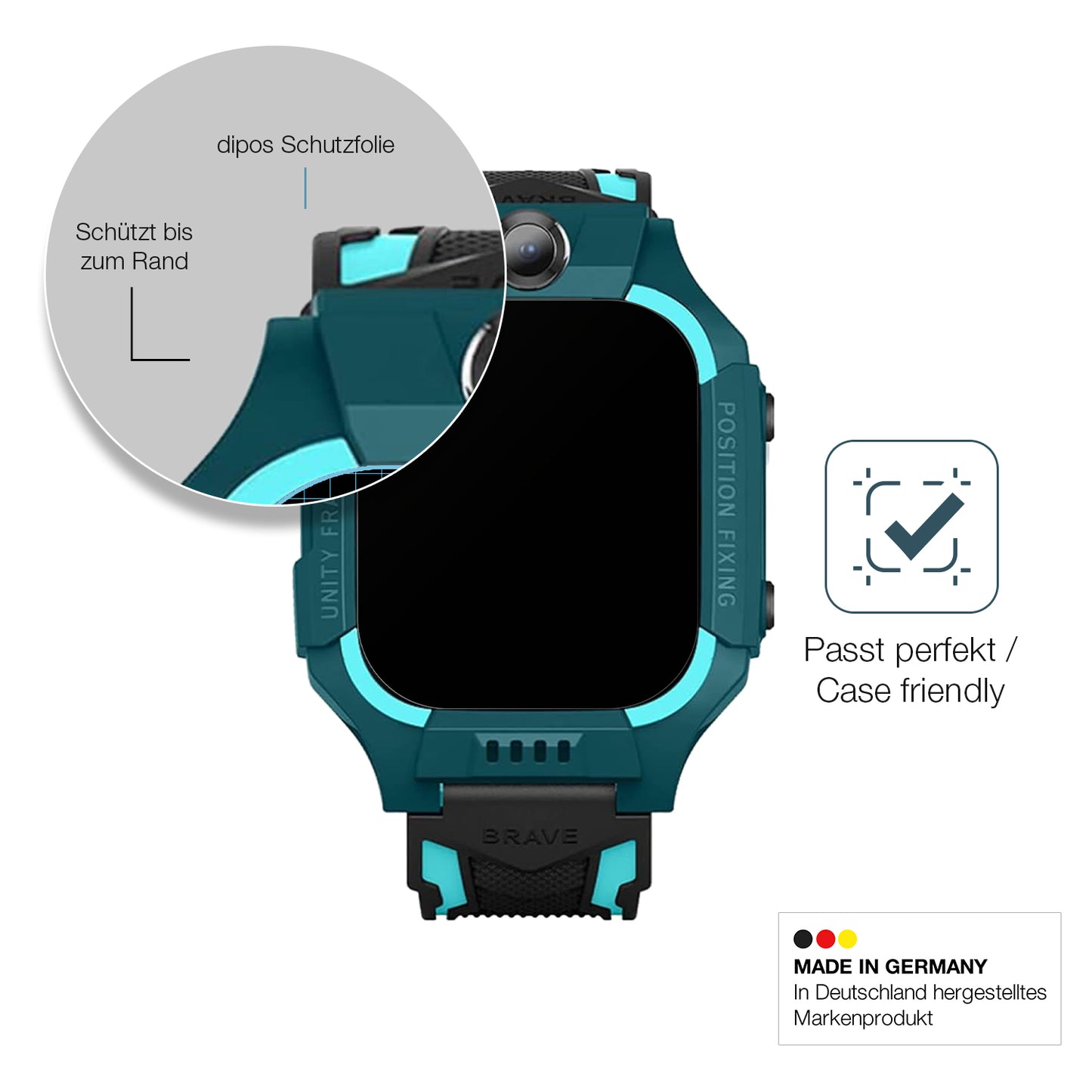 2x 9H Schutzfolie matt für xO Kids Smartwatch H100 Panzerfolie