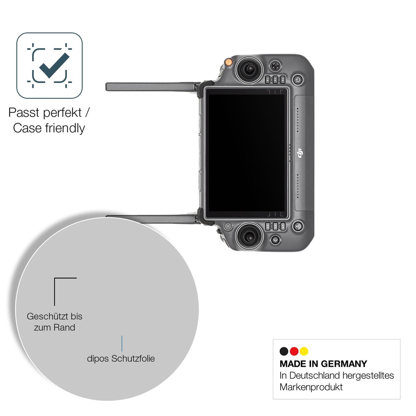 2x Screen Protector for DJI RC Plus 2 matte Flexible Glass 9H dipos